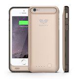 iPhone 6S Battery Case iPhone 6 Battery Case SAVFY MFi Apple Certified 3100mAh Slim Removable Rechargeable Protective Charging Case Full Support with iOS 9 - Gold