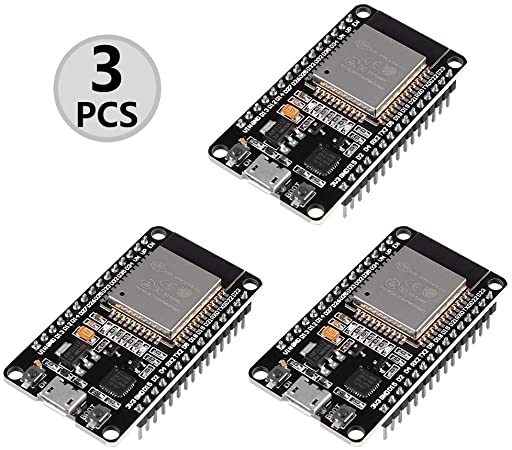 DORHEA 3PCS ESP32 Development Board ESP-32S Microcontroller Processor Integrated Chip CP2102 WiFi NodeMCU-32S ESP-WROOM-32 Compatible with Arduino IDE