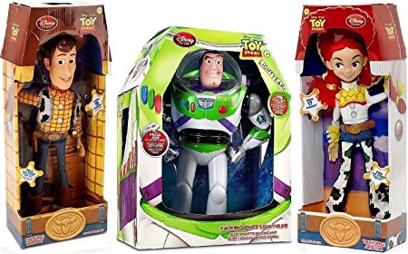 Toy Story Woody, Buzz Lightyear, Jessie Cowgirl TALKING action figure Dolls by Disney