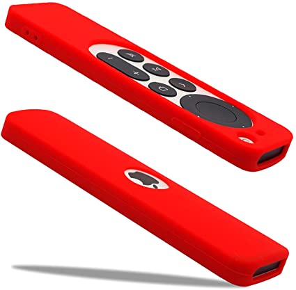 The New Apple TV 4k Remote Case 2021 Siri Remote Control Case is Suitable for Apple TV. The Shockproof Silicone Remote Control Cover is Compatible with Apple TV Remote Cover 4k 2021 (red)