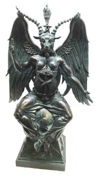 Large 15H Church of Satan Baphomet Sabbatic Goat Idol Satanic Occultic Statue