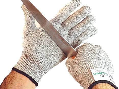 Cut Resistant Gloves – Kitchen Safety Glove Knife and Mandolin Protection – Mesh and Cut Shield Proof Protective – Washable Food Grade High Quality Rating Performance Chart EN388 Slash CE Level 5 – Good Multitasking Work Gloves - Free Ebook