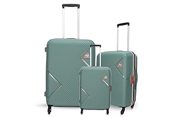 American Tourister Kamiliant 3 Pc Set 55 Cms, 68 Cms & 79 Cms Small, Medium & Large Set of Hard Sided 4 Wheels Trolley Bags-Slate Green