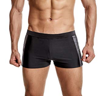 ATTRACO Mens Swim Boexer Briefs Square Leg Swim Trunks Quick Dry Board Short