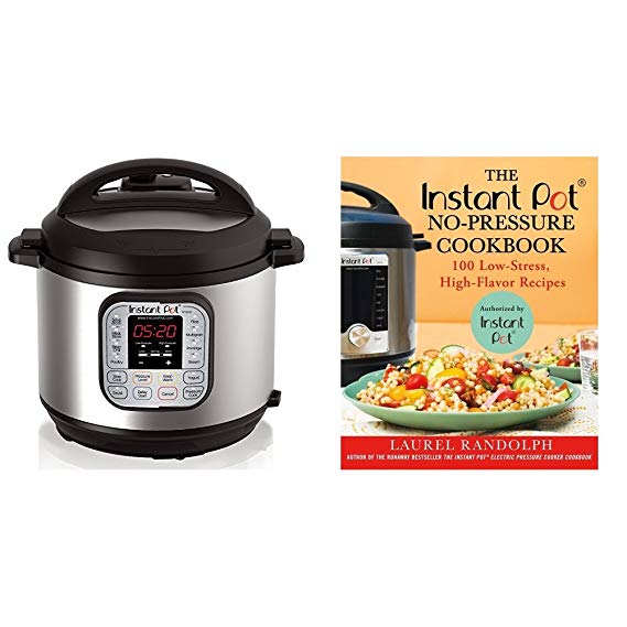 Instant Pot DUO60 6 Qt 7-in-1 Multi-Use Programmable Pressure Cooker with The Instant Pot No-Pressure Cookbook