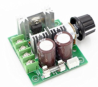 RioRand (TM) 12V-40V 10A PWM DC Motor Speed Controller w/ Knob--High Efficiency, High Torque, Low Heat Generating with Reverse Polarity Protection, High Current Protection