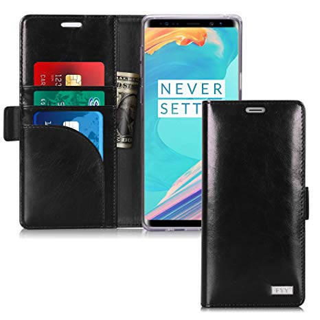 Note 9 Case, Samsung Galaxy Note 9 Case, fyy Leather Wallet Case with [Credit Card Slots] [Kickstand Function] Flip Case Cover for Samaung Galaxy Note 9 2018 Black