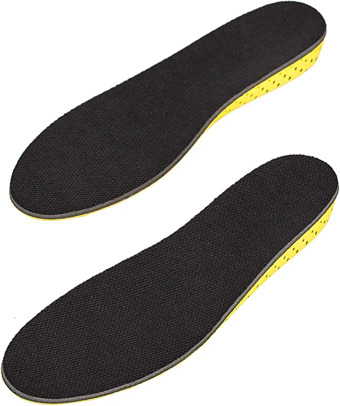 Height Increase Insole - Elevator Shoe Conversion - 1 Inch Taller (Black) Invisible Increased Heel Lifting Inserts Shoe Lifts Shoe Pads (Large US 8-13 Men or US 10-15 Women)