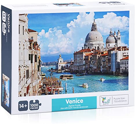 IEsafy Riverside 1000 Piece Jigsaw Puzzle Children Adult - Riverside - Game Toy Gift Large Jigsaw Puzzle Artwork for Adults and Teens