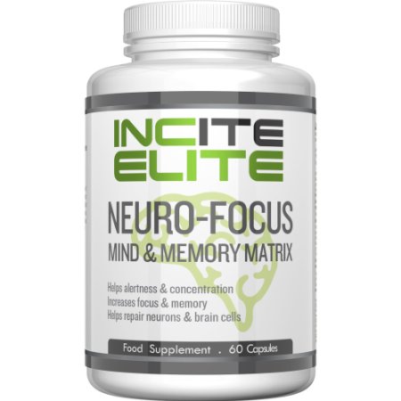 Nootropics Memory supplement - 60 Capsules - Memory Booster - 100% MONEYBACK GUARANTEE - UK Manufactured & FREE DELIVERY Neuro Clarity, cognitive enhancers, Brain Enhancers, Brain Food & Brain Vitamins - Improves Concentration, Focus & Memory loss