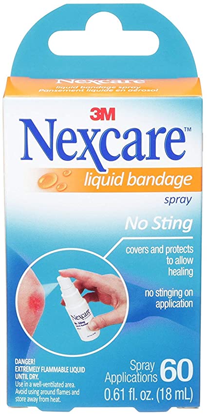 3M PERSONAL AND HEALTH CARE 78498 Nexcare No Sting Liquid Bandage Spray - 0.6...