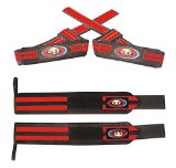 Weightlifting Wrist Wraps  FREE Straps Eagle ProFitness No1 Best Selling Wrist Support Combo Fast Results Get Increased Performance in Home Gym HIIT Workout Weight Training-Crossfit-Powerlifting-Bodybuilding Easy and Comfortable Wrist Brace and Lifting Straps Better Than Chalk or Leather - Perfect Fit on Men and Women 100 Money Back Comfort Guarantee