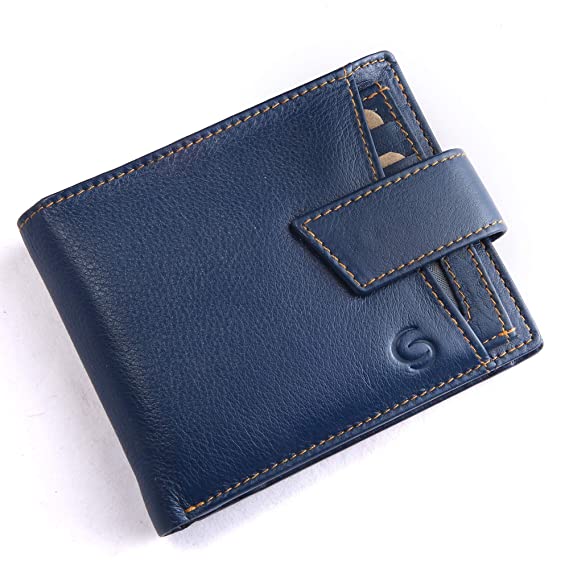 GETOREE Florence Leather RFID Protected Blue Men's Wallet