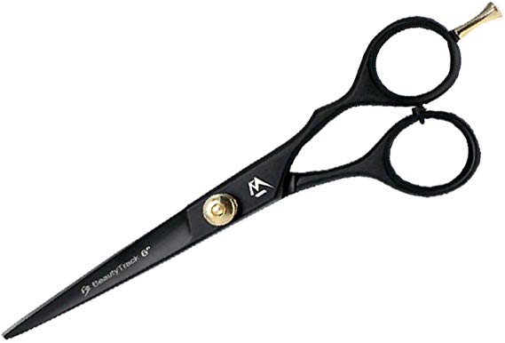 Professional Black Hairdressing Scissors 6" (15 cm) with Gold Screw Limited Edition Barber Hairdresser Choice Scissor   Black Presentation Case
