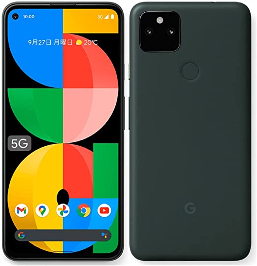 Google Pixel 5A 5G 128GB 6GB RAM Factory Unlocked (GSM Only | No CDMA - not Compatible with Verizon/Sprint) International Version - Black