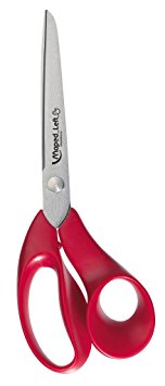 Maped Expert Left Handed Scissors, Stainless Steel Blades, 21cm/8.25-Inch, Red Handles (686549)