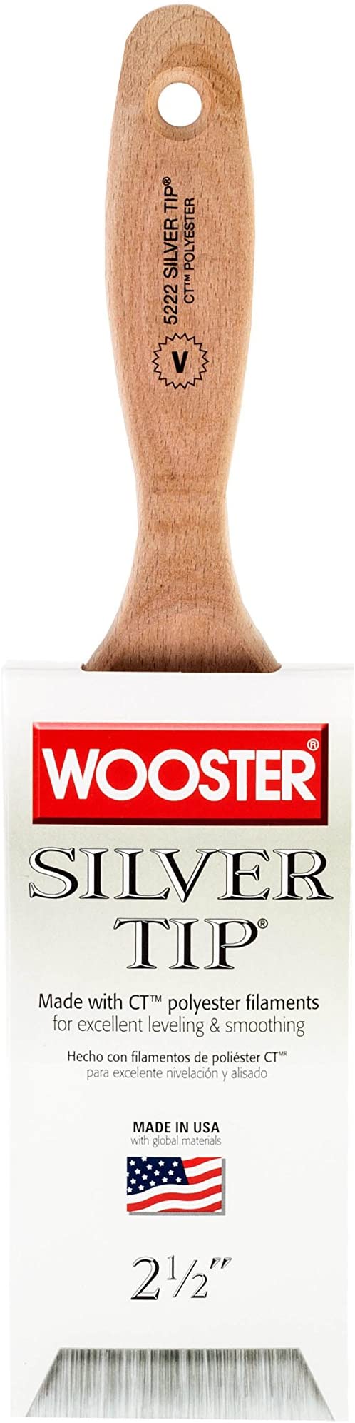 Wooster Brush 5222-2 1/2 Silver Tip Paintbrush, 2-1/2-Inch