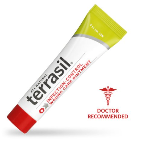 Terrasil Wound Care - 3X Faster Healing Dr Recommended 100 Guaranteed Patented Infection Control Ointment for bed sores pressure sores diabetic wounds venous ulcers foot and leg ulcers cuts scrapes and burns - 14g
