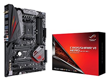 ASUS ROG Crosshair VI Hero (WI-FI AC) AMD Ryzen AM4 DDR4 M.2 USB 3.1 ATX X370 Motherboard with onboard 802.11AC WIFI and AURA Sync RGB Lighting