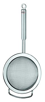 Rösle Stainless Steel Kitchen Strainer, Round Handle, Coarse Mesh, 9.5-inch