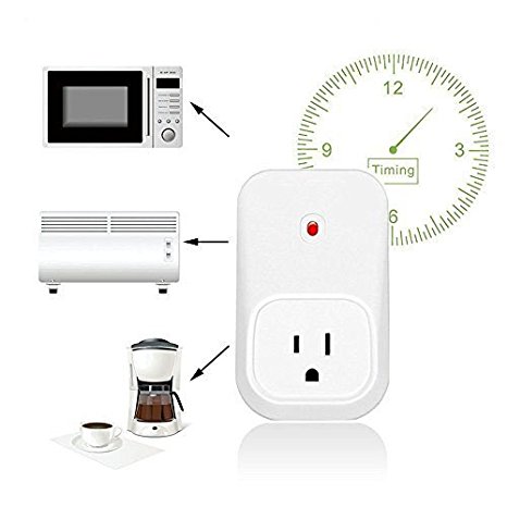 Wifi Smart plug Digital Power Timer Switch Wireless Remote Plug Electrical Outlet 2g/3g/4g/wifi Switch on/off Appliance with Free APP for iPhone and Android Smartphones (Smart plug)