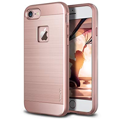 iPhone 8 Case, iPhone 7 Case, OBLIQ [Slim Meta][Military Grade Certified] Slim Metallic Brushed Premium Dual Layer Protection Cover for Apple iPhone 8 (2017) (Rose Gold)