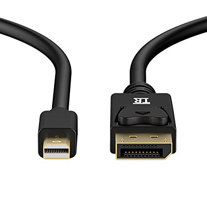 Mini DP TO DP Cable,TechRise 2-Meters Gold Plated Mini DisplayPort to DisplayPort cable Converter Adapter V1.2,4K Resolution Supportted -Male to Male