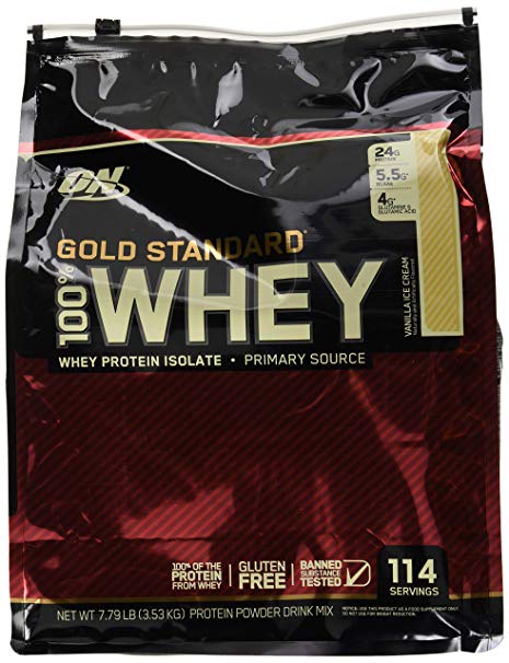 OPTIMUM NUTRITION 100% Whey Gold Standard, Vanilla Ice Cream, 3.53 Kilogram