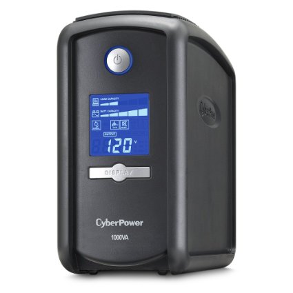 CyberPower CP1000AVRLCD Intelligent LCD Series UPS 1000VA 600W AVR Mini-Tower