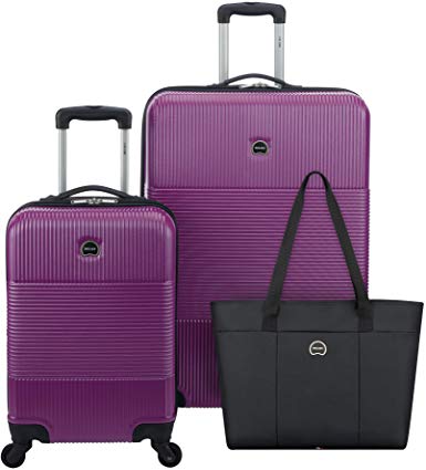 DELSEY Paris 3-Piece Hardside Set (Carry-on, Checked Suitcase and Weekender Bag)