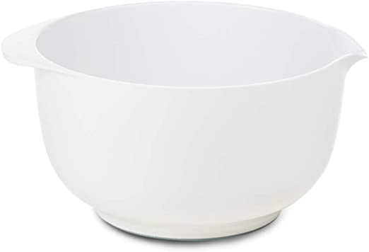 Port-Style Enterprises Inc. Margrethe Melamine Mixing Bowl, 4 Quart, White