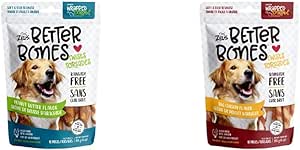 Zeus Better Bones Twists Peanut Butter Flavor   BBQ Chicken Flavor, 10 Count Each (Pack of 2)