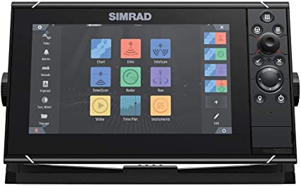 Simrad NSS9 evo3S - 9-inch Multifunction Fish Finder Chartplotter with Preloaded C-MAP US Enhanced Charts,000-15402-001