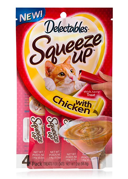 Hartz Delectables Squeeze Up Cat Treat, 4Ct (Pack of 8)