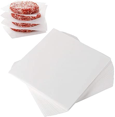 Burger Patty Paper, 5.5 x 5.5in, Set of 300, Patty Paper Squares, Baking Parchment Paper Squares/Hamburger Patty Papers for Separating Burger Patty, Cookies and More