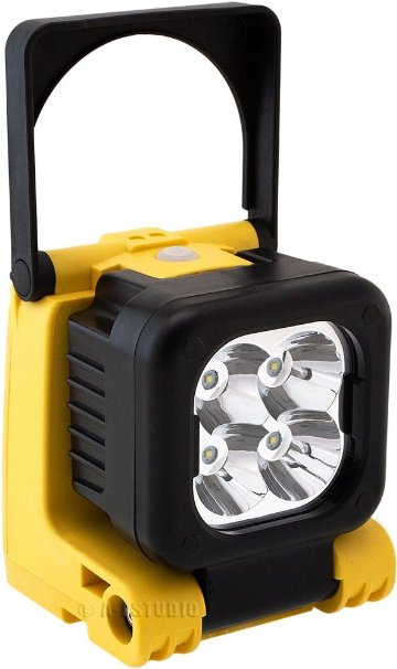 Heavy Duty Compact Portable 4-LED Work/Spot Light Lamp 12W, Waterproof, Shock/Dust Proof HK-WL1012W