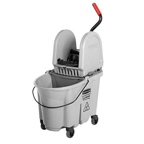 Rubbermaid Commercial 1863899 Executive Series WaveBrake Down-Press Mop Bucket, Gray