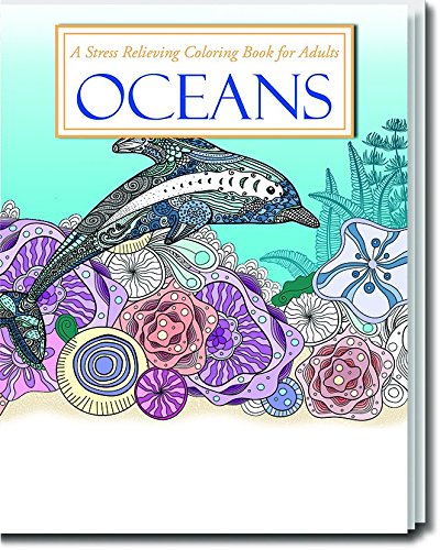 NEW! Oceans, Stress Relieving Coloring Book for Adults
