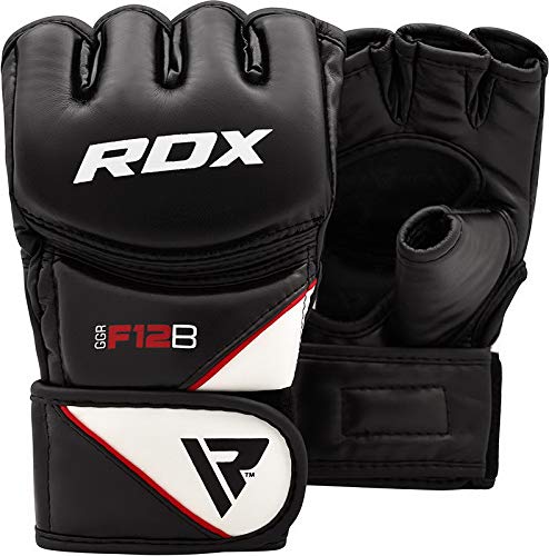 RDX MMA Gloves Grappling Martial Arts Sparring Punching Bag Cage Fighting Maya Hide Leather Mitts Combat Training