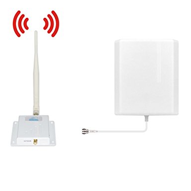 ATT T-Mobile Cell Phone Signal Booster 4G Lte Cell Signal Booster HJCINTL Band12/17 700MHz Home Mobile Phone Signal Booster Amplifier Kit Cover-1500sqft