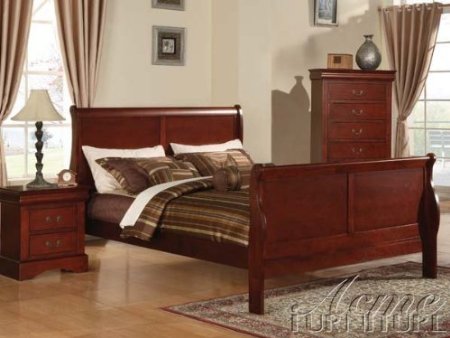 Acme 19517EK Louis Philippe III Eastern King Bed Cherry Finish