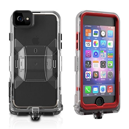 E-SDS Waterproof Case for iPhone 7 Sport Case with Armband Shockproof Drop Proof Dirtproof Full Body Protection Case IP-68 Heavy Duty Protective Carrying Cover Case