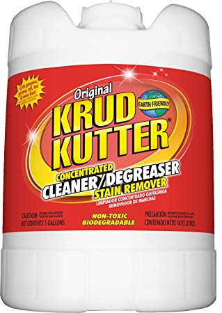 Krud Kutter KK05 Clear Original Concentrated Cleaner Degreaser/Stain Remover with No Odor, 5 Gallon