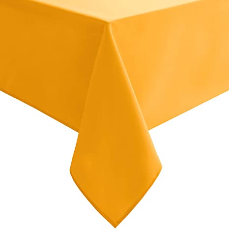 Hiasan Orange Yellow Tablecloth - Washable, Stain Resistant and Waterproof Fabric Table Cloth Rectangle for 6 ft Tables, 54 x 80 inch