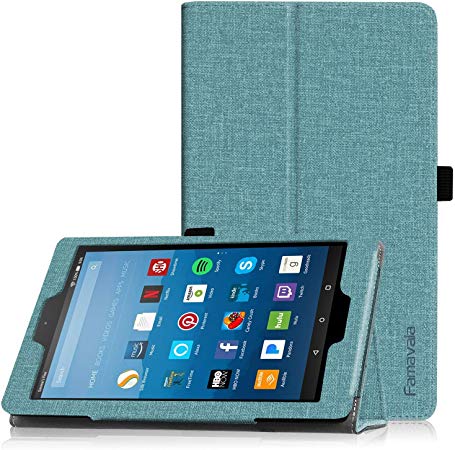 Famavala Folio Case Cover Compatible with 8" Fire HD 8 Tablet [8th Generation 2018 / 7th Generation 2017 ] (ZMint)