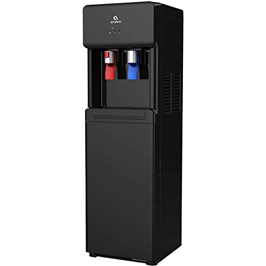 Avalon A6BLK A6 Bottom Loading Cooler Dispenser-Hot & Cold Water, Child Safety Lock, Innovative Slim Design (Black), free standing,