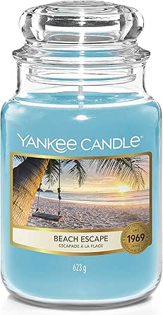 Yankee Candle Scented Candle, Beach Escape Large Jar Candle, Burn Time: up to 150 Hours (1630541E)