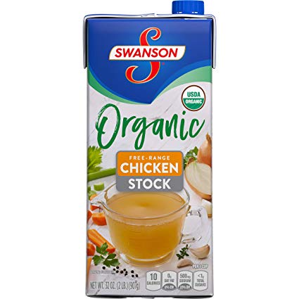 Swanson Organic Free-Range Chicken Stock, 32 oz. Carton