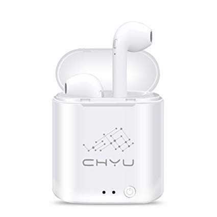 Bluetooth Earbuds CHYU Wireless Earbuds Bluetooth Headphones Mini In-ear Earbuds wireless Bluetooth Earphones Magnetic Stereo with Charging Case Mic for all Bluetooth Device (White)