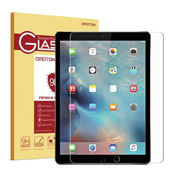 OMOTON 2.5D Round Edge 9H Hardness Tempered Glass Screen Protector for Apple iPad Pro 12.9-Inch, Crystal Clear